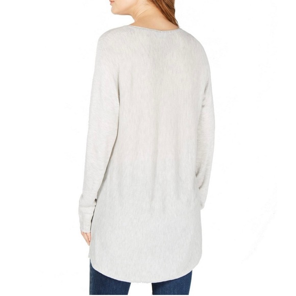 INC Women’s High Low Hem Tunic V-neck Sweater Top - Picture 2 of 5